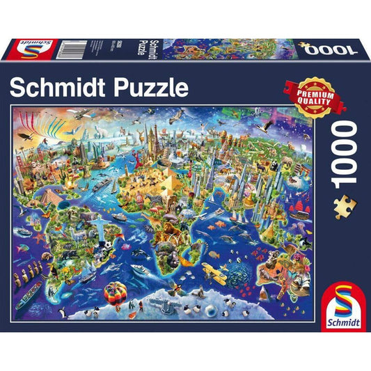 Schmidt Spiele Puzzle - Standard Entdecke unsere Welt, 1000 Teile