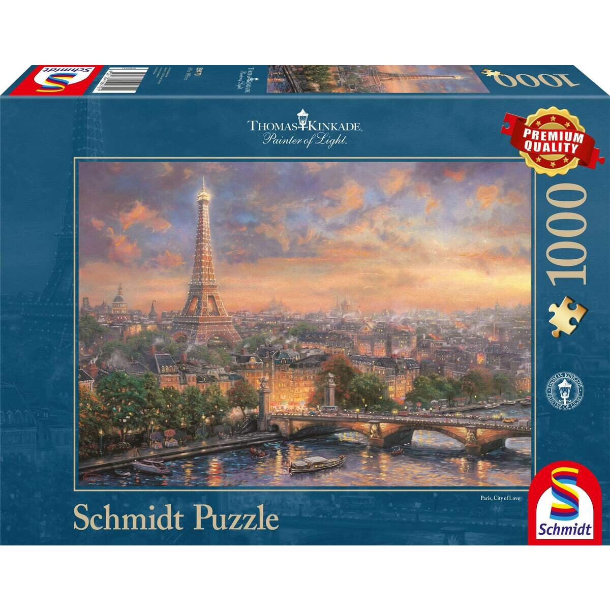 Schmidt Spiele Puzzle - Thomas Kinkade Paris, Stadt der Liebe, 1000 Teile