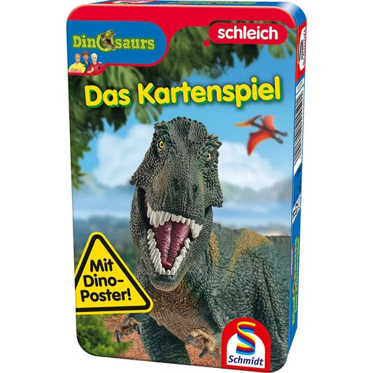 Schmidt Spiele Schleich ® Dinosaurs – Das Kartenspiel in der Metalldose