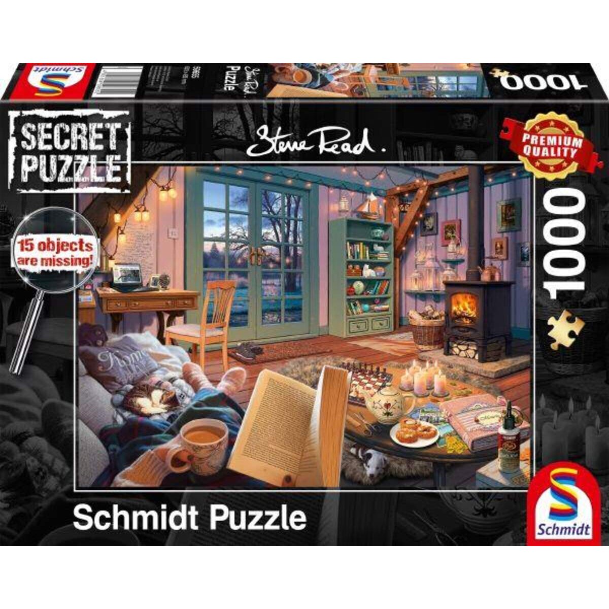 Schmidt Spiele Puzzle - Secret Puzzle Steve Read: Im Ferienhaus, 1000 Teile