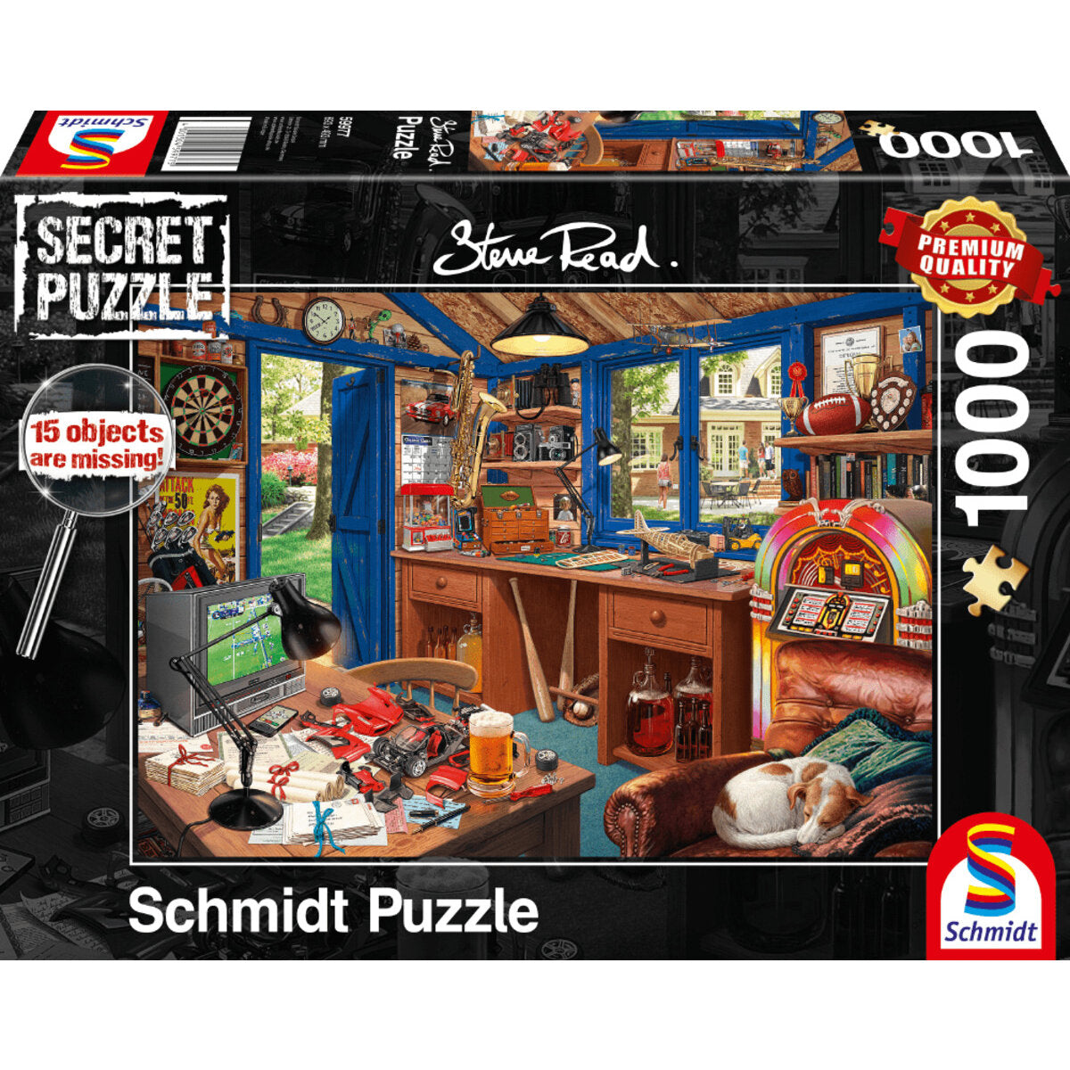 Schmidt Spiele Puzzle - Steve Read: Secret Puzzle - Vaters Werkstatt, 1.000 Teile Puzzle