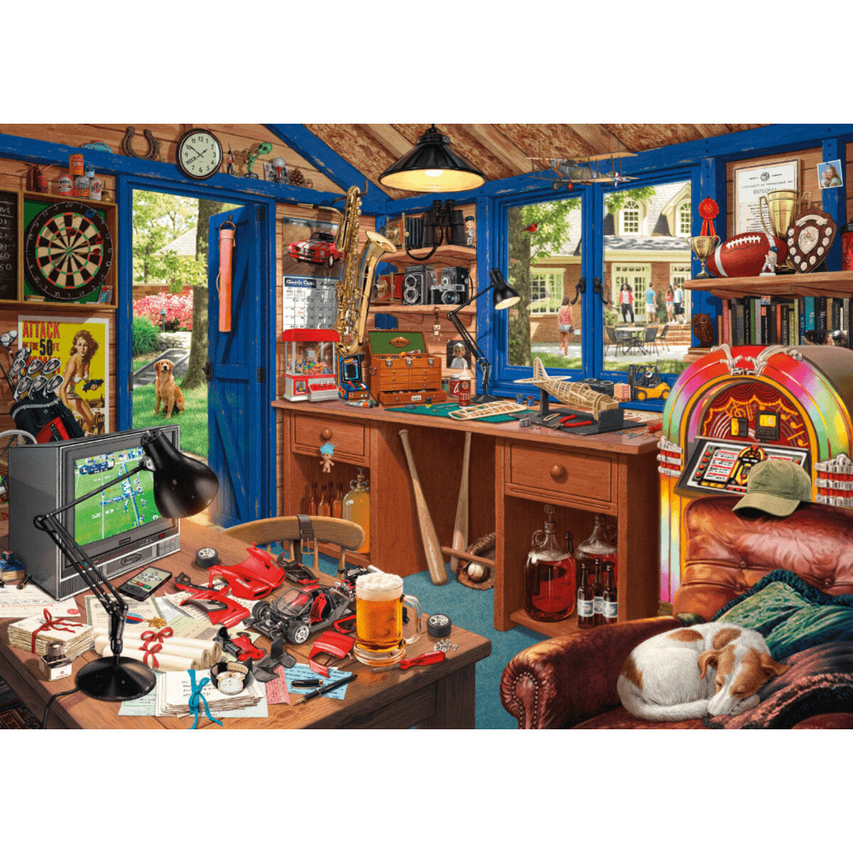 Schmidt Spiele Puzzle - Steve Read: Secret Puzzle - Vaters Werkstatt, 1.000 Teile Puzzle