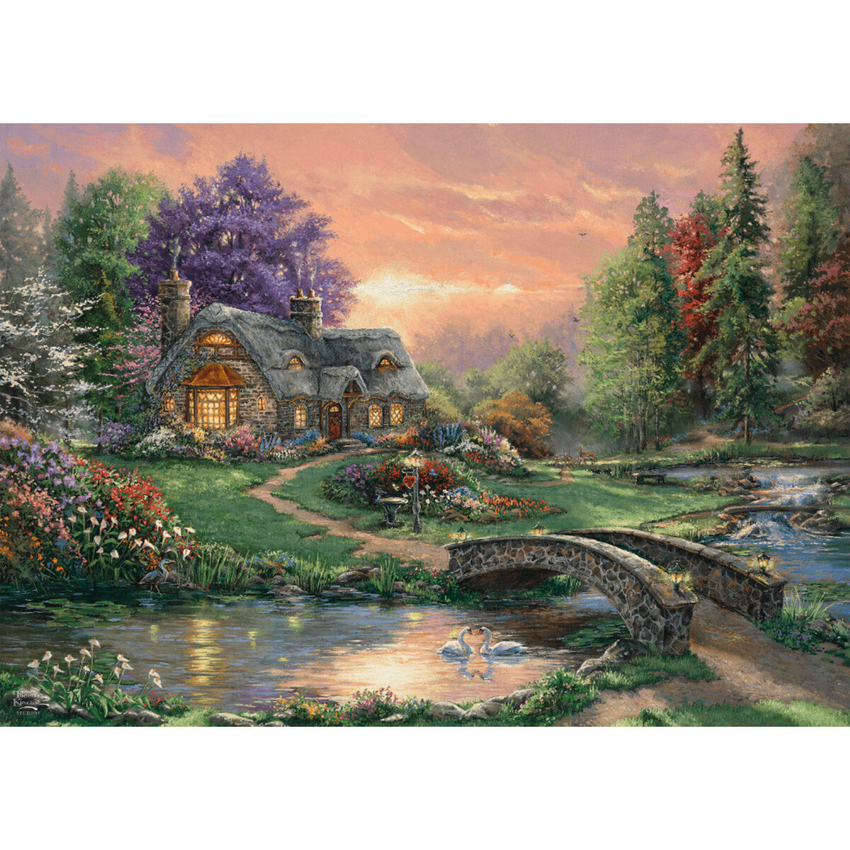 Schmidt Spiele Puzzle - Thomas Kinkade Studios: Sweetheart Retreat, 1.000 Teile Puzzle