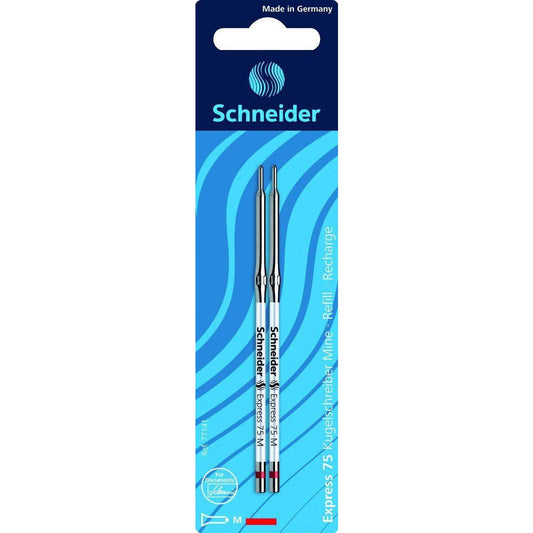 Schneider Kugelschreibermine 75, M, rot, 2 Stück
