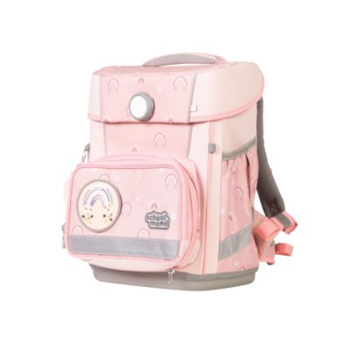 School-Mood Schulranzenset Champion Pro Rainbow, 7-teilig rosa 21,5 Liter