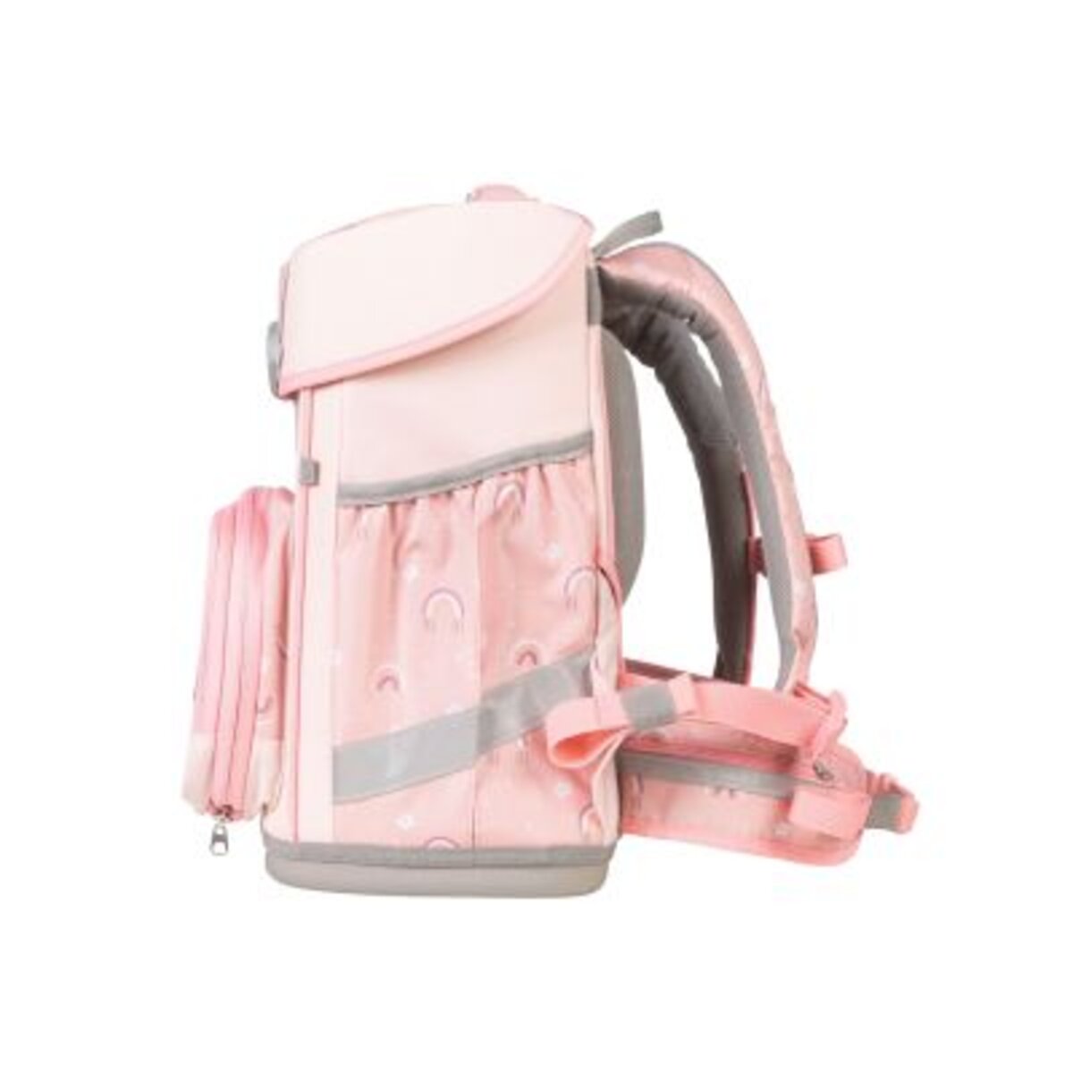 School-Mood Schulranzenset Champion Pro Rainbow, 7-teilig rosa 21,5 Liter