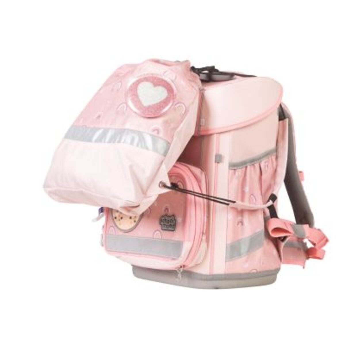 School-Mood Schulranzenset Champion Pro Rainbow, 7-teilig rosa 21,5 Liter