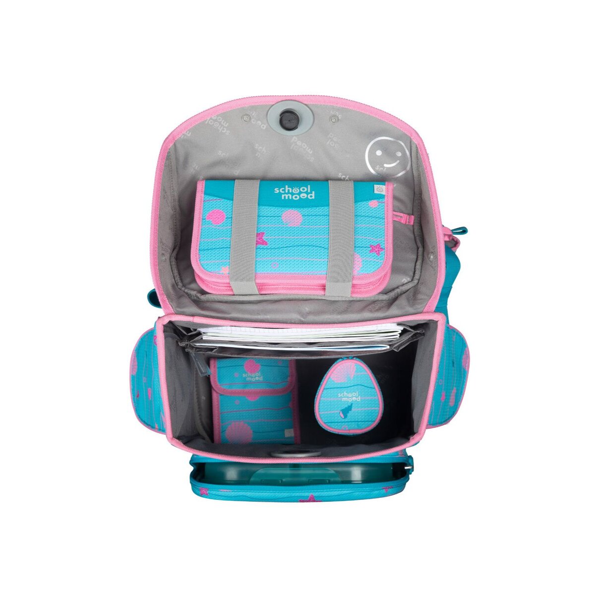 School-Mood Timeless Pro Lilly (Meerjungfrau), 7-tlg. Schulranzenset