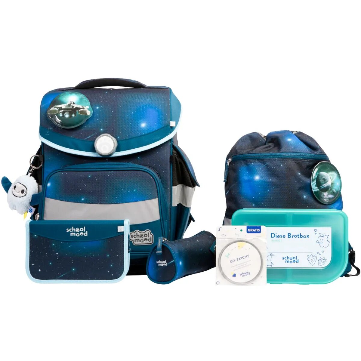 School-Mood Timeless Pro Moritz (Weltall), 7-tlg. Schulranzenset