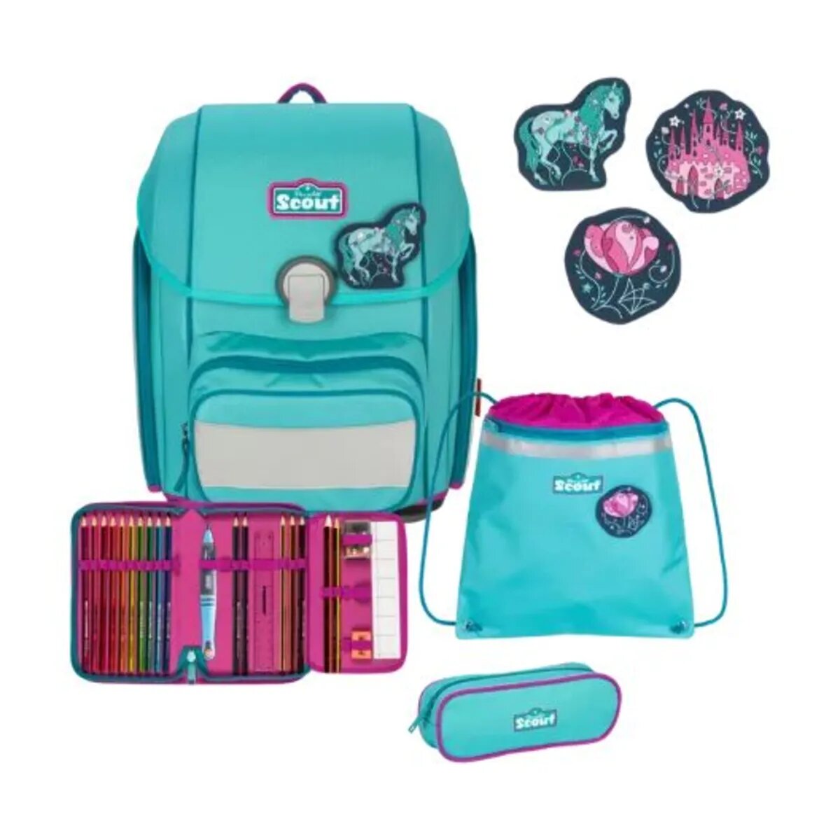 Scout Schulranzen-Set Genius Dreamworld, 4-teilig