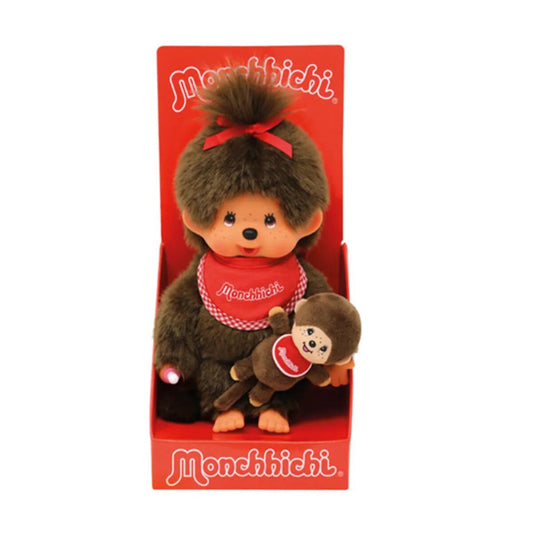 Sekiguchi Monchhichi Mädchen mit Mini Monchhichi 20 cm