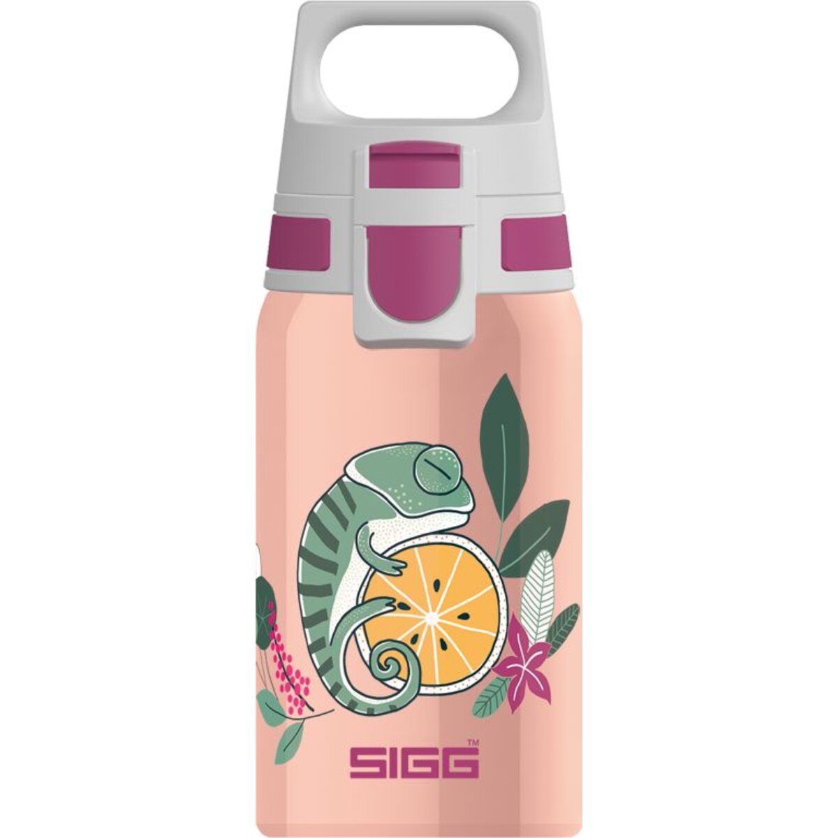 SIGG Edelstahl Kinder Trinkflasche Shield One Flora 0.5 L