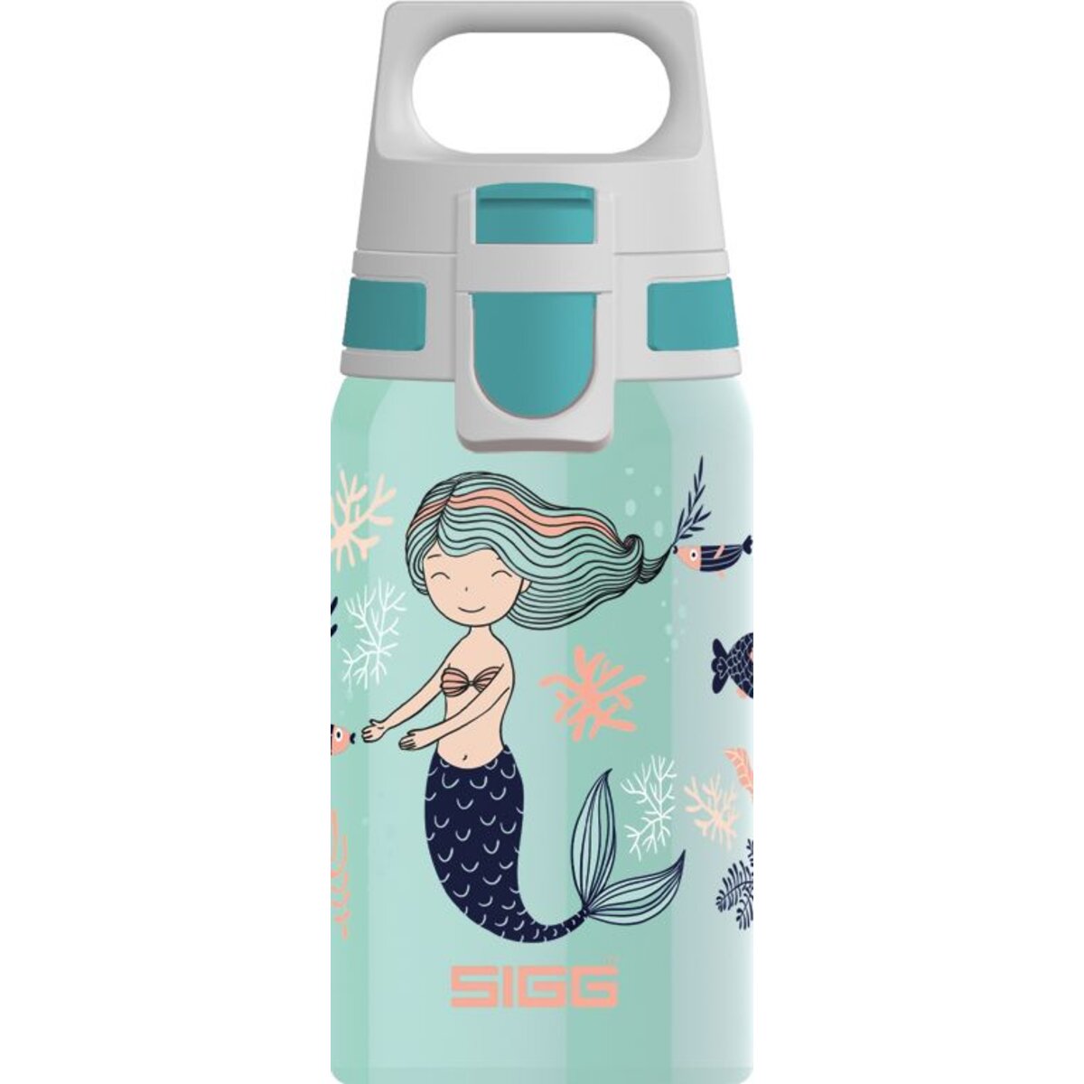 SIGG Edelstahl Kinder Trinkflasche Shield One Atlantis 0.5 L