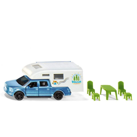 SIKU 1693 Siku Ford Pick Up Camper F150 blau / weiß 3,8cm