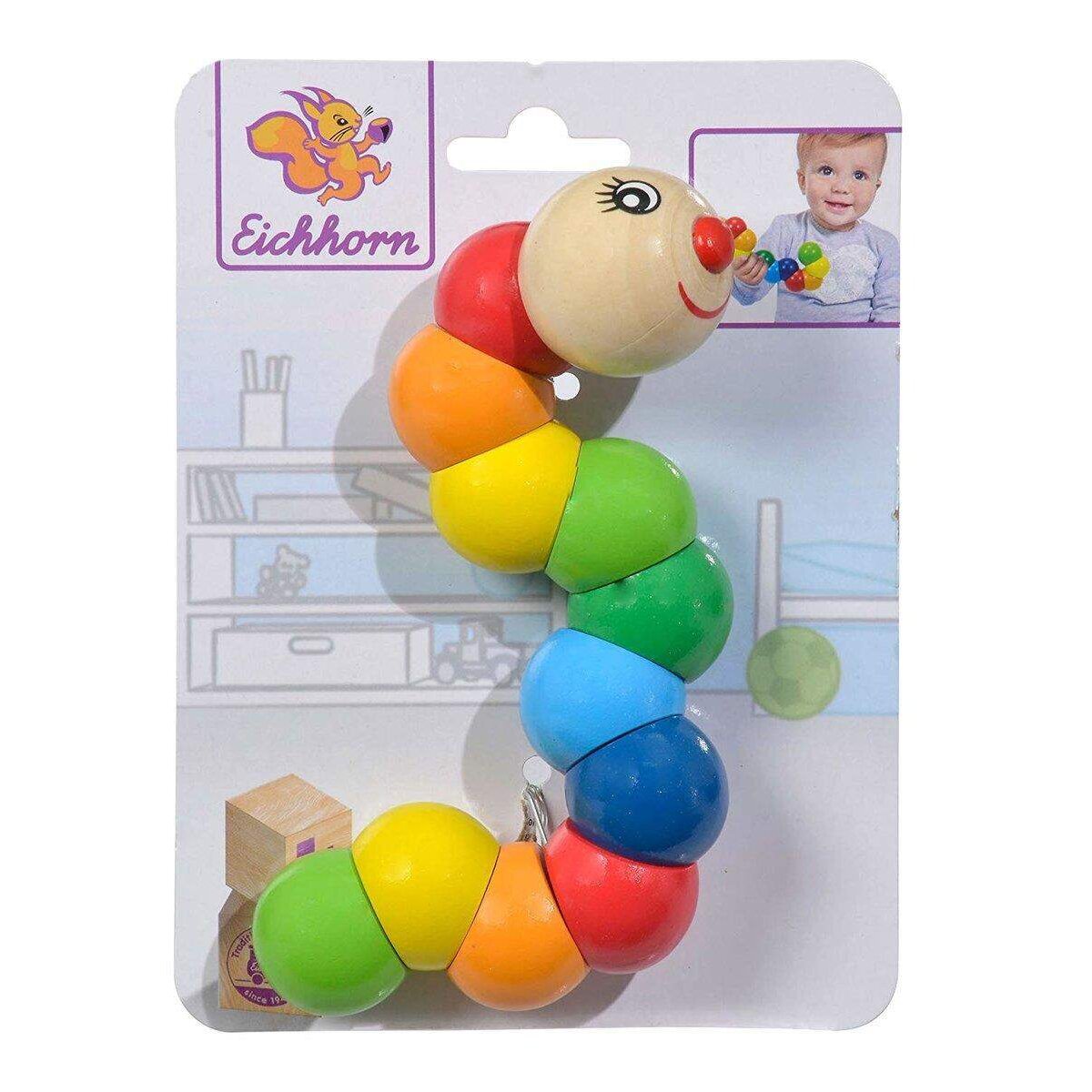 Simba Eichhorn Greifling Motiv Raupe, bunt