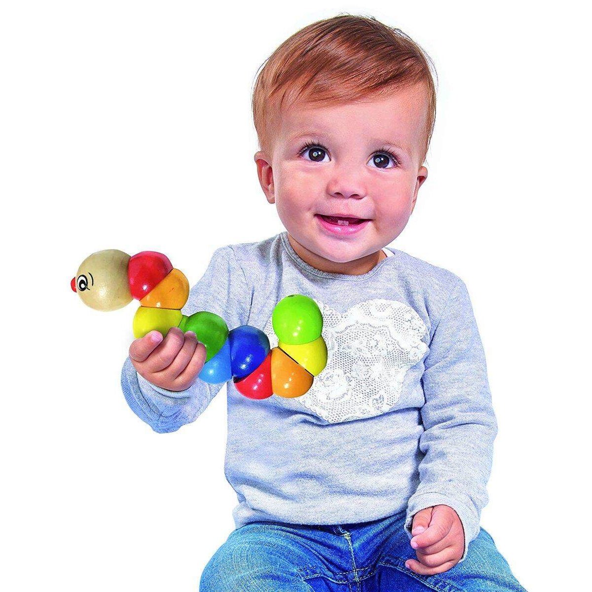 Simba Eichhorn Greifling Motiv Raupe, bunt