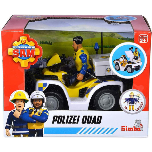 Simba Feuerwehrmann Sam Polizei Quad mit Figur