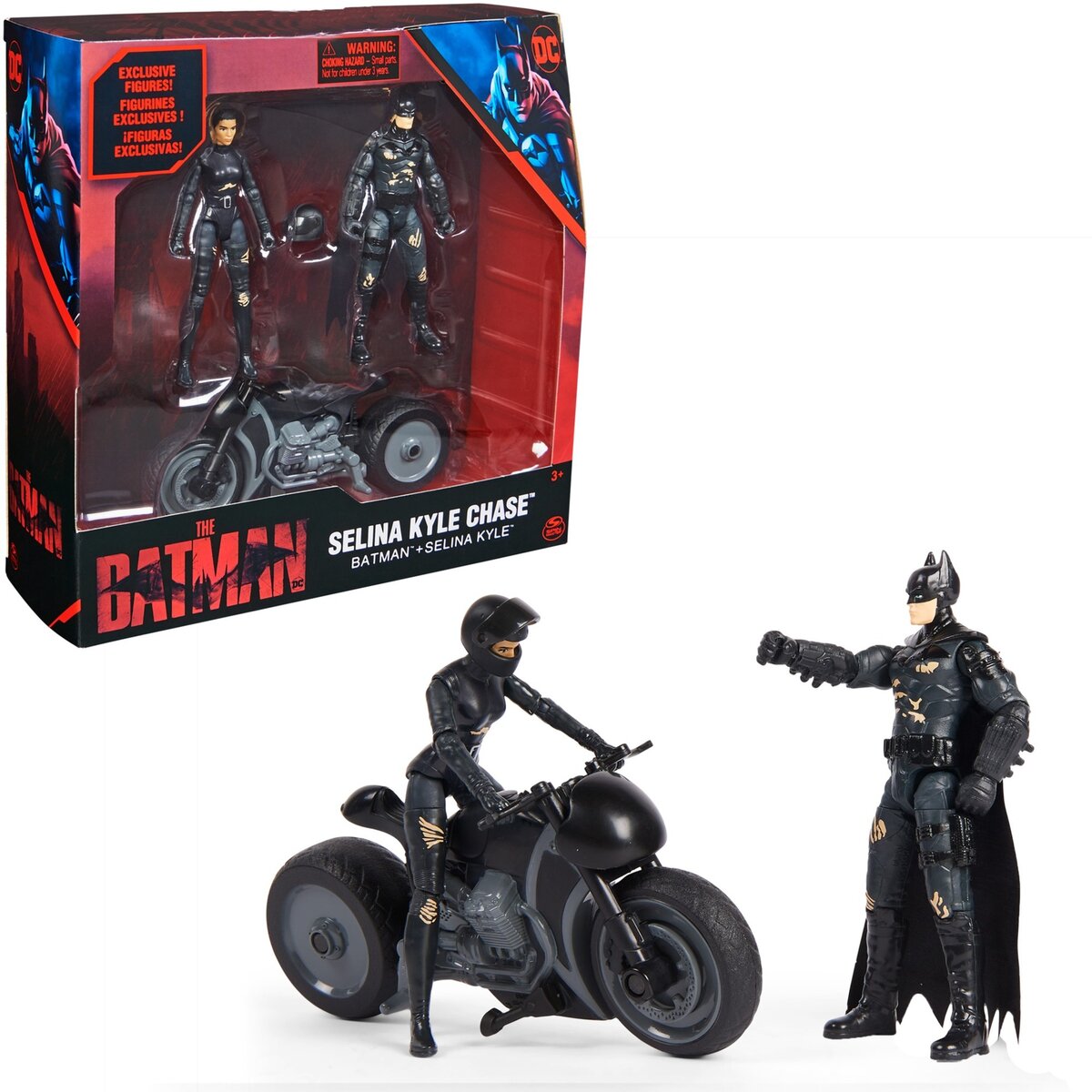 Spin Master Batman Movie - Batman, Selina- Kyle Spielfiguren und Bike