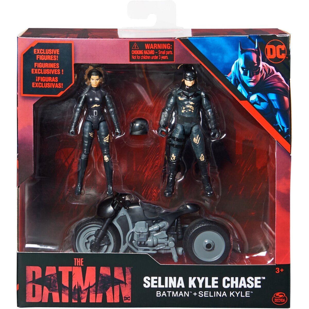 Spin Master Batman Movie - Batman, Selina- Kyle Spielfiguren und Bike