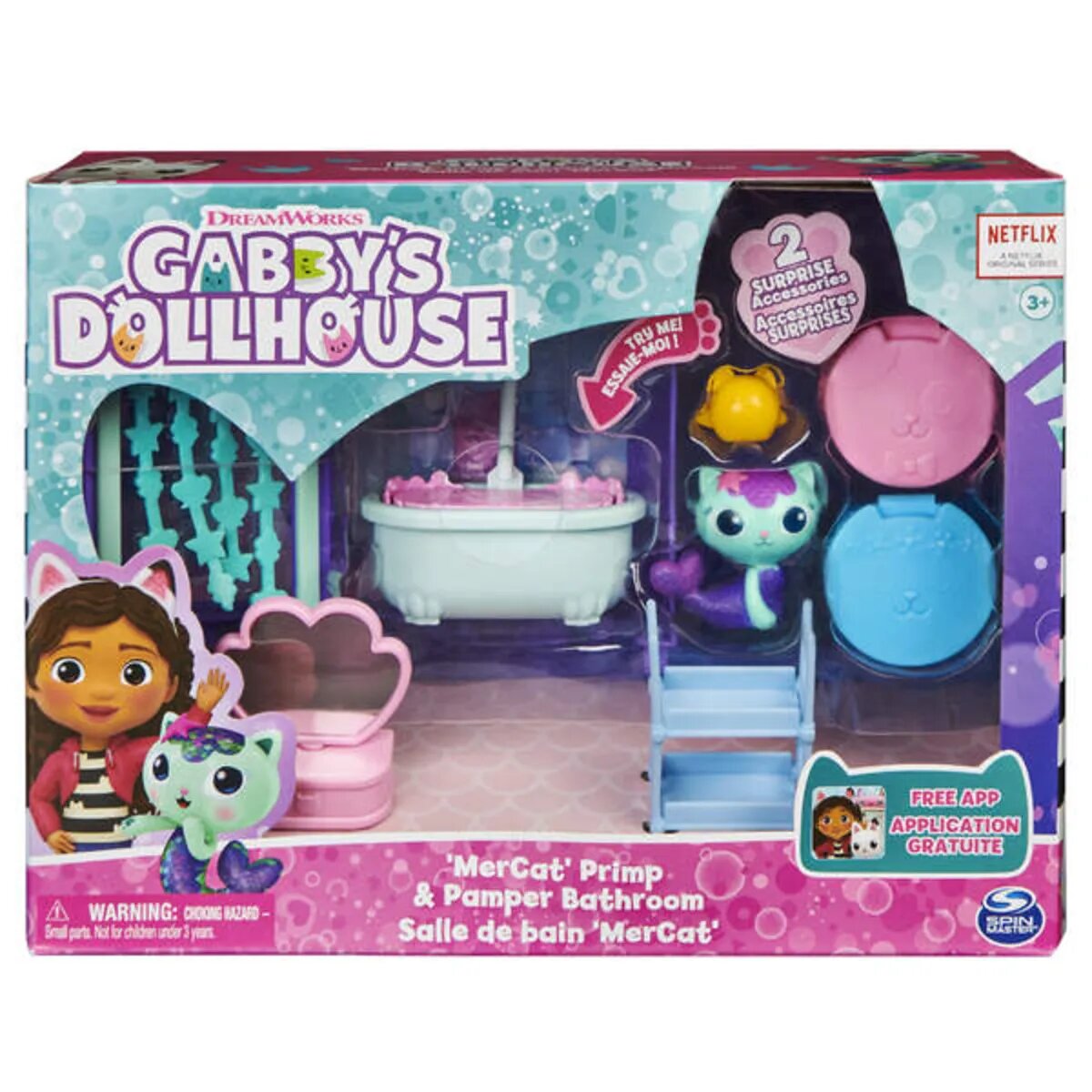 Spin Master Gabby's Dollhouse - Deluxe Room MerCats Badezimmer