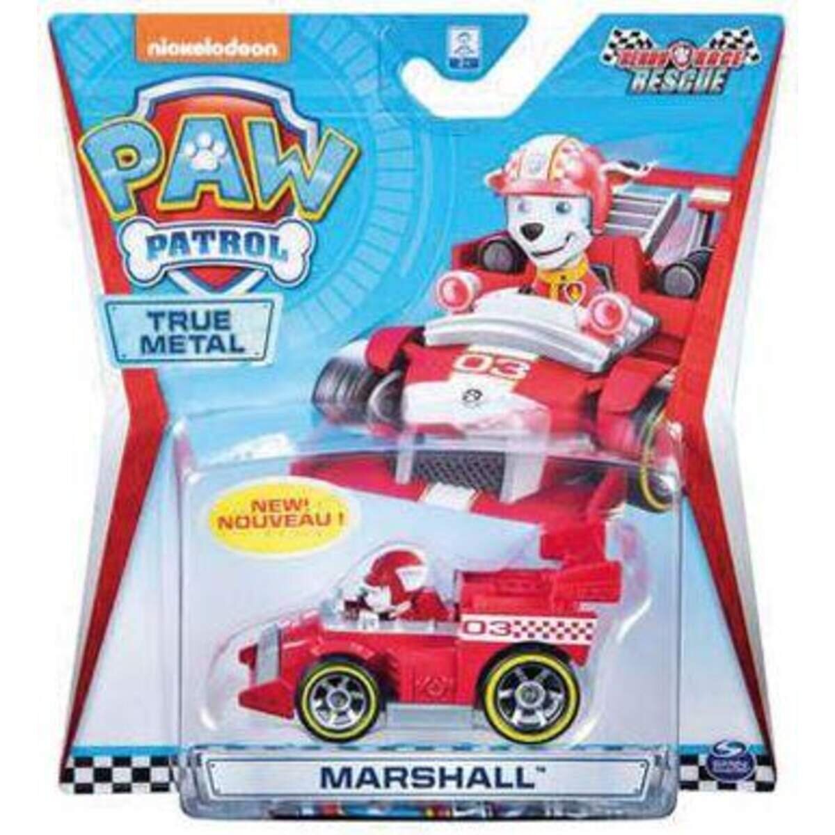 Spin Master Paw Patrol True Metal Rennautos, 1 Stück, 6-fach sortiert