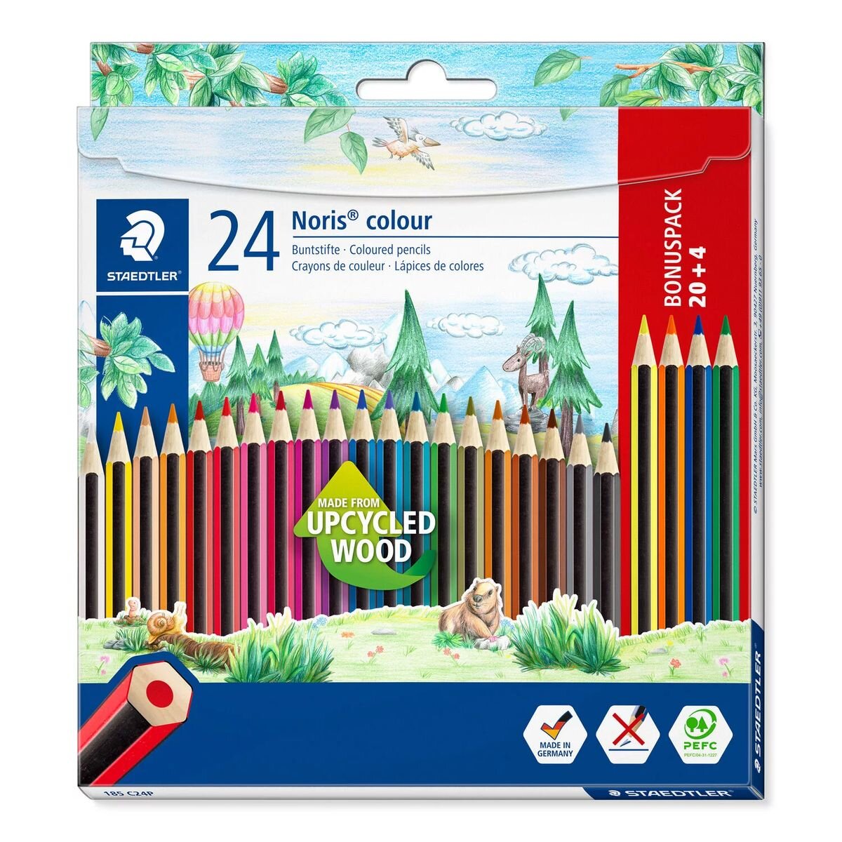 STAEDTLER® Buntstifte Noris® colour 185, Promo 20+4 100% PEFC