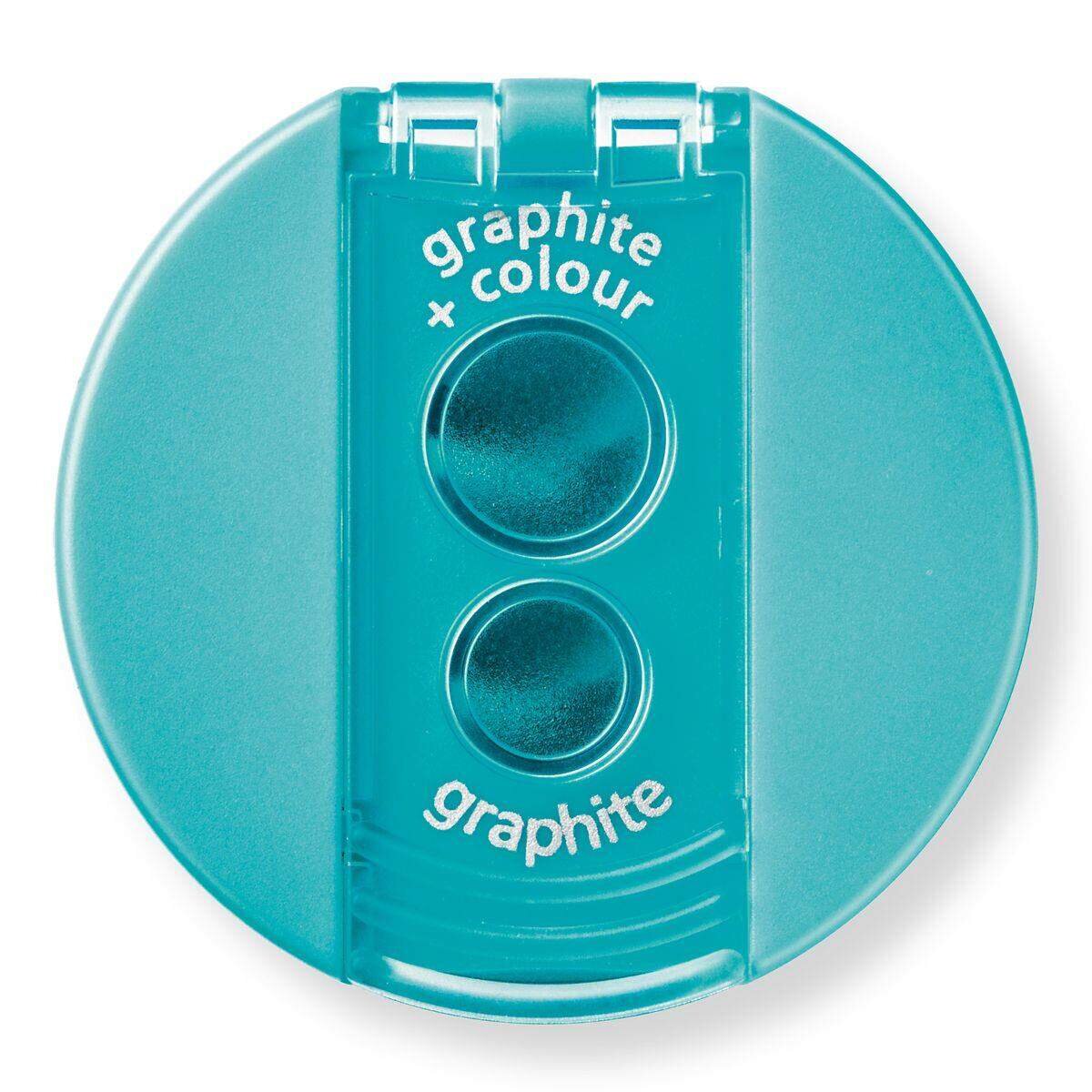 STAEDTLER® Doppelspitzdose rund, cyan