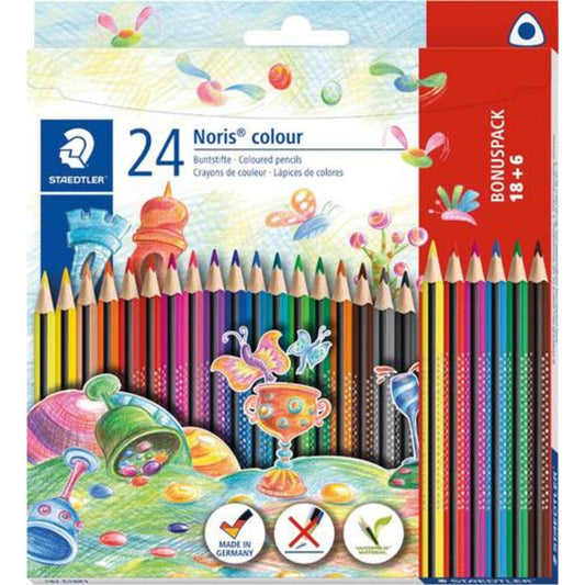 STAEDTLER® Noris® colour 187 Buntstifte 18+6 Dreikantstifte 100% PEFC