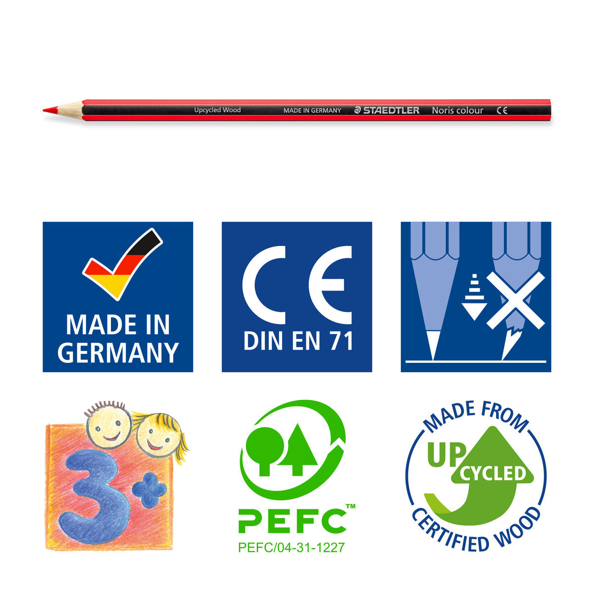 STAEDTLER® Noris® colour Buntstifte 185, 12er Etui 100% PEFC