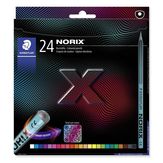 STAEDTLER® NORIX® 186 Buntstift, Kartonetui mit 24 Buntstiften in sortierten Farben