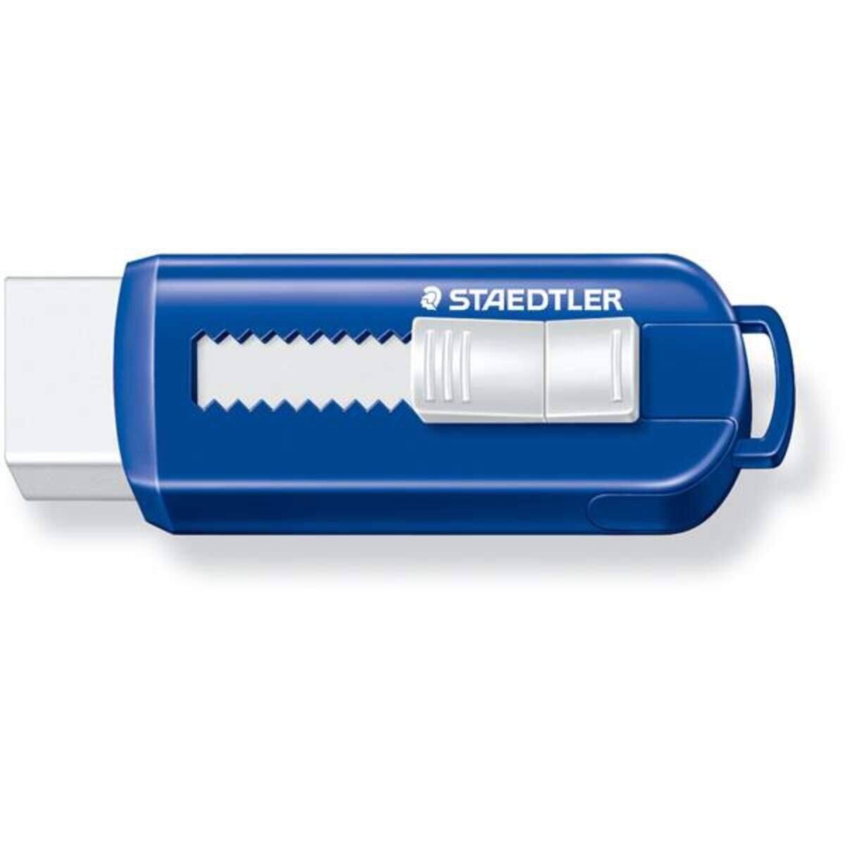 STAEDTLER® Radierer mit Schiebehülle, blau/weiß