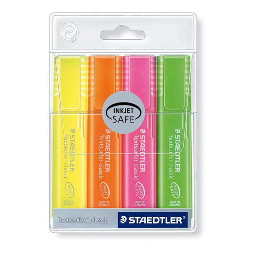 STAEDTLER® Textmarker classic rainbow colours, Promotion-Etui 3 Stück + 1 GRATIS