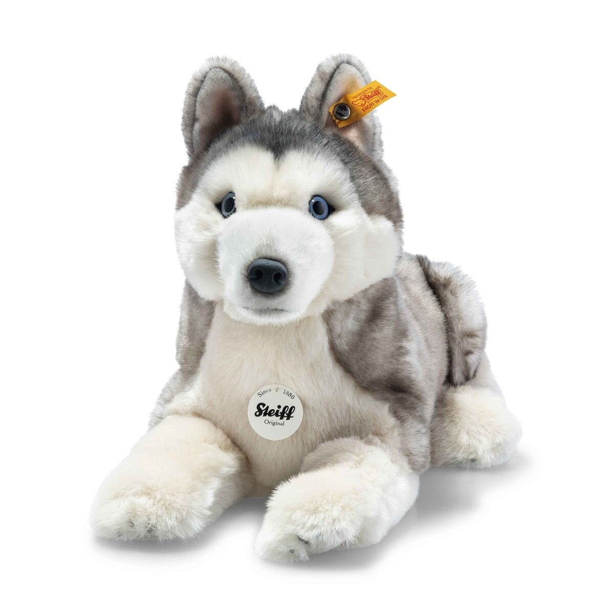 Steiff Bernie Husky grau/weiß liegend, 33 cm