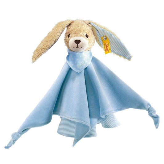 Steiff Hoppel Hase Schmusetuch 28 cm blau