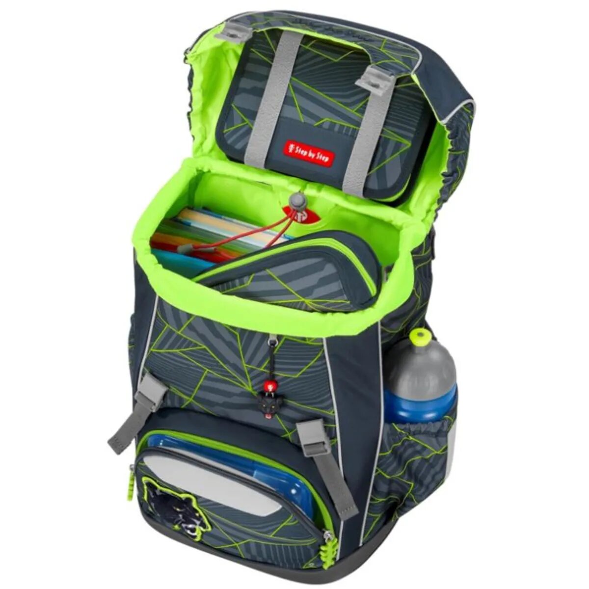 Step by Step GIANT Schulrucksack-Set "Dark Cat Chiko", 5-teilig