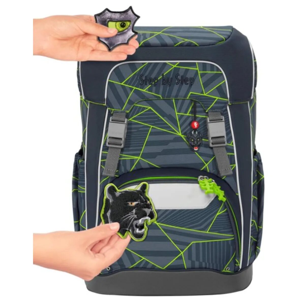 Step by Step GIANT Schulrucksack-Set "Dark Cat Chiko", 5-teilig