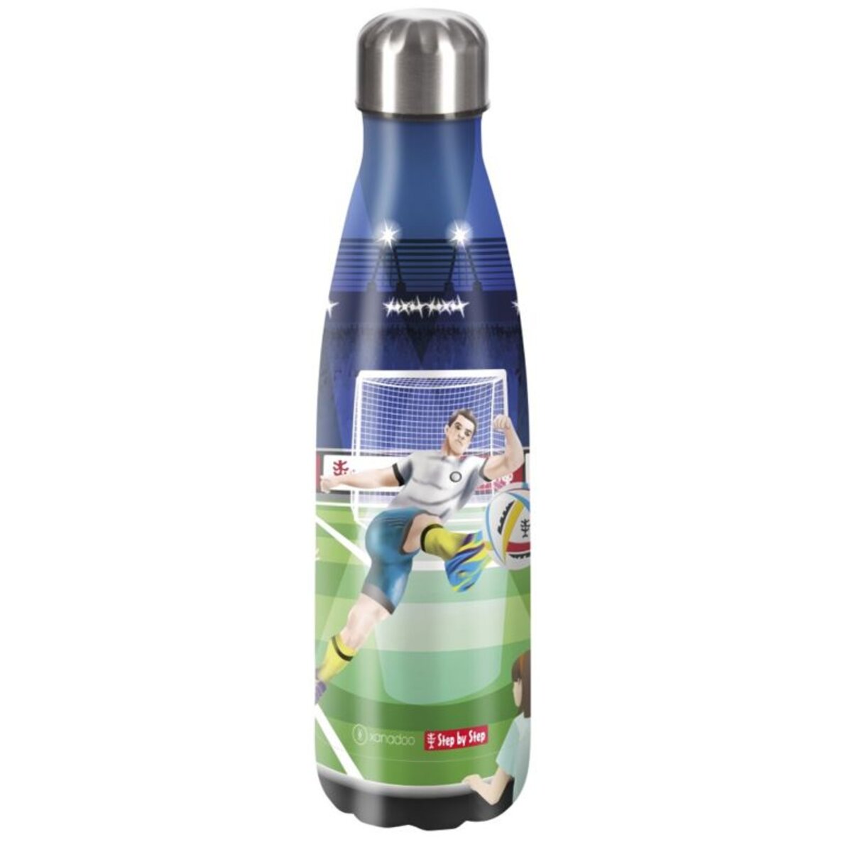 Step by Step Isolierte Edelstahl-Trinkflasche "Soccer Ben"