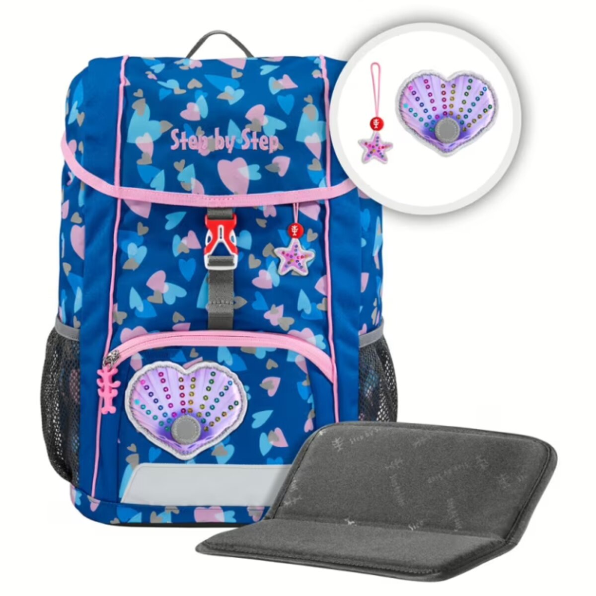 Step by Step KID REFLECT Rucksack-Set "Seashell Pearl", 3-teilig