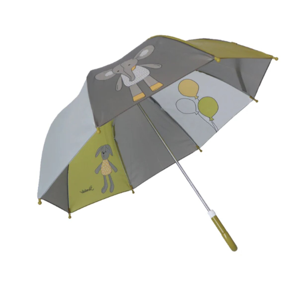 Sterntaler Kinder Regenschirm Eddy + Happy in Dunkelgrün, 70 cm