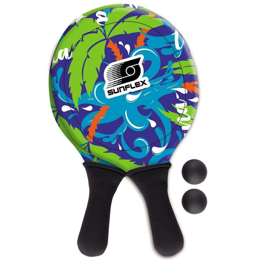 Sunflex Beachball Set Tropical Wave mit 2 Schläger und 2 Bällen