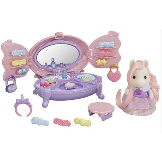 Sylvanian Families Schminkkommode mit Pony Figur