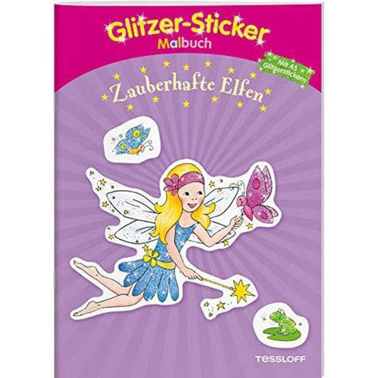 Tessloff Glitzer-Sticker-Malbuch: Zauberhafte Elfen