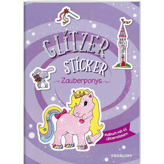 Tessloff Glitzer-Sticker Malbuch. Zauberponys