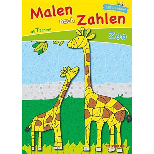 Tessloff Malen nach Zahlen, Zoo: Ausmalen, Zahlen und Zählen üben