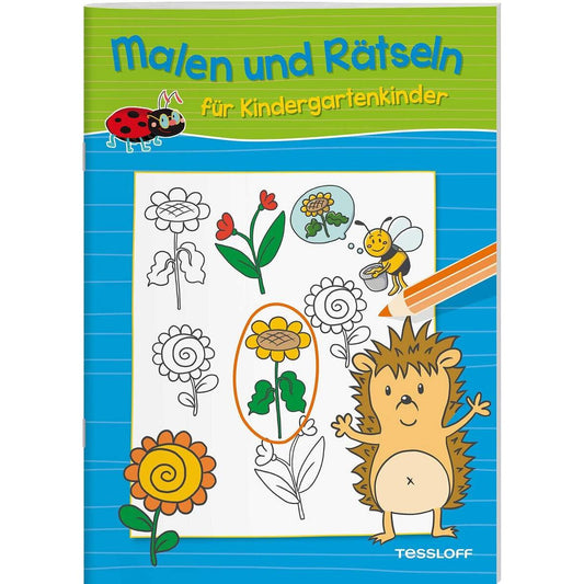 Tessloff Malen und Rätseln für Kindergartenkinder (Blau)