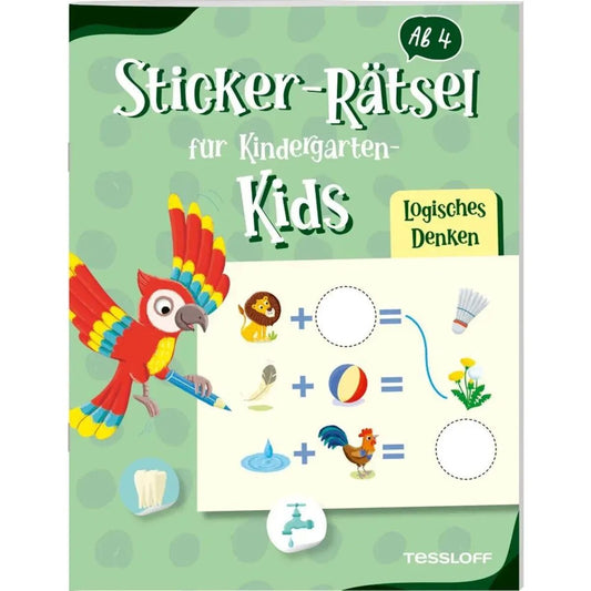 Tessloff Sticker-Rätsel für Kindergarten-Kids. Logisches Denken