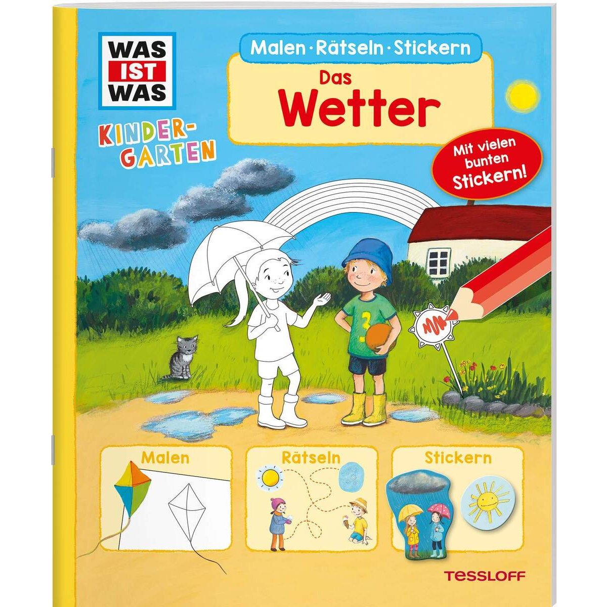 Tessloff WAS IST WAS Kindergarten Malen Rätseln Stickern. Das Wetter