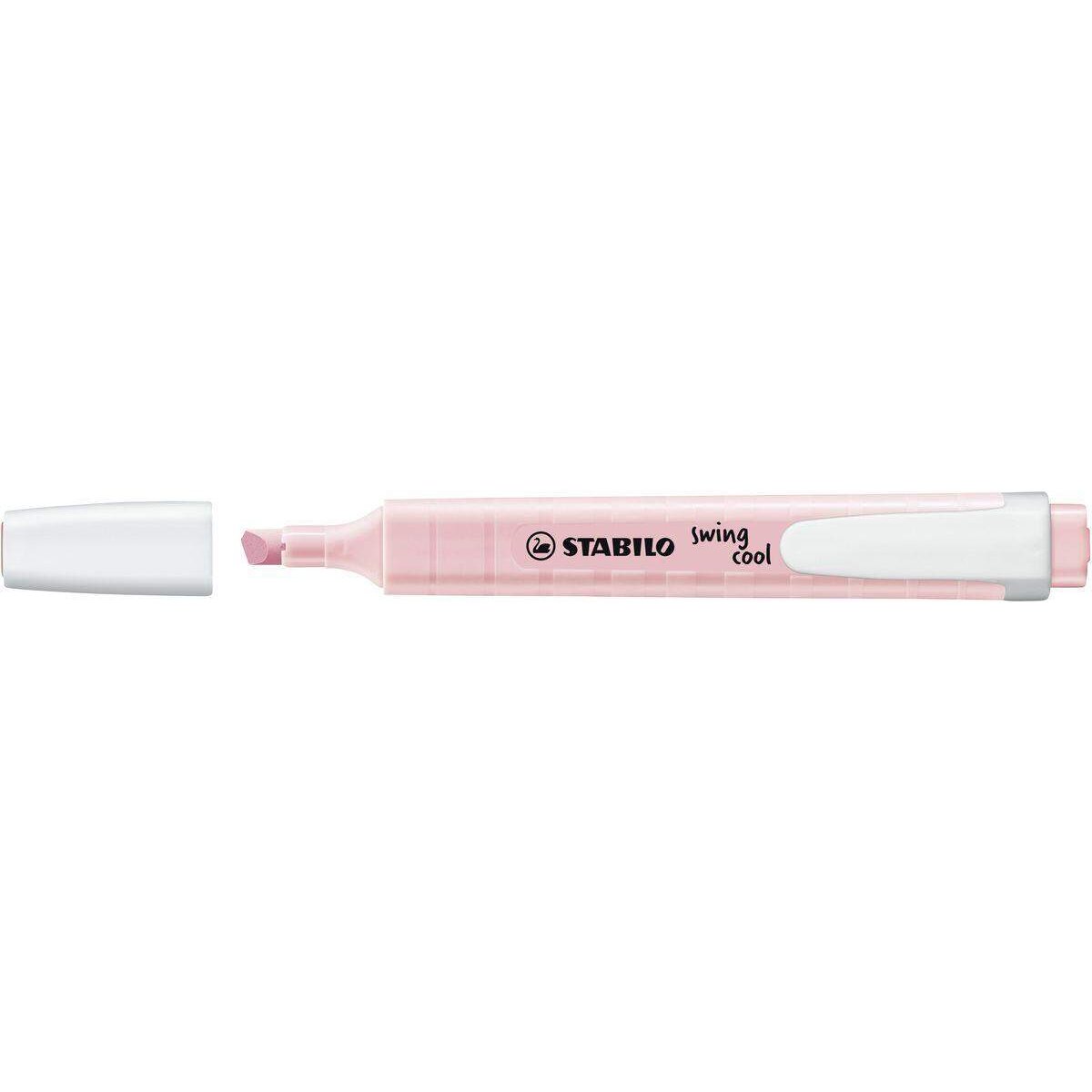 Textmarker - STABILO swing cool Pastel Edition - Einzelstift - rosiges Rouge