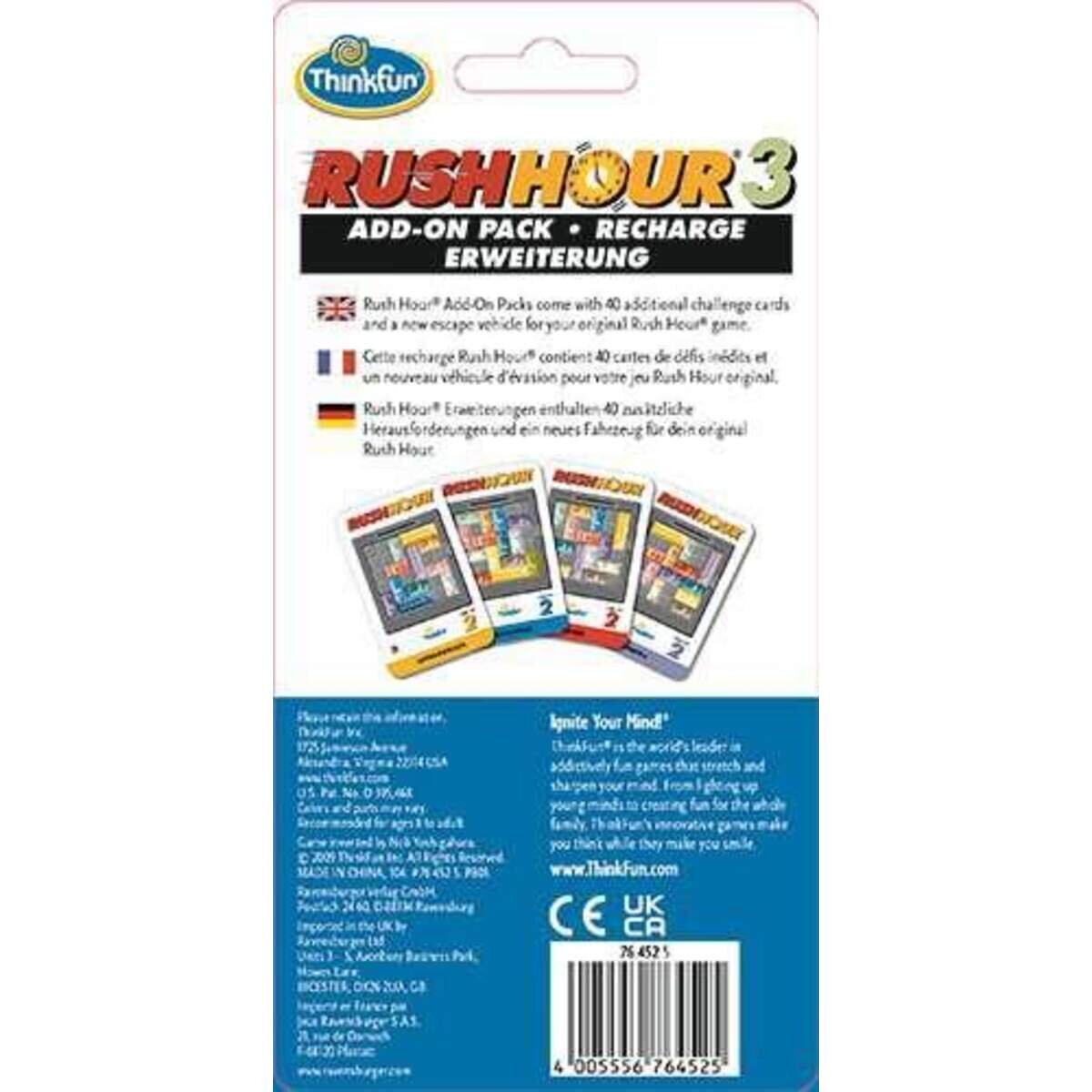 ThinkFun 76452 - Rush Hour 3 - Erweiterungsset für das original Rush Hour