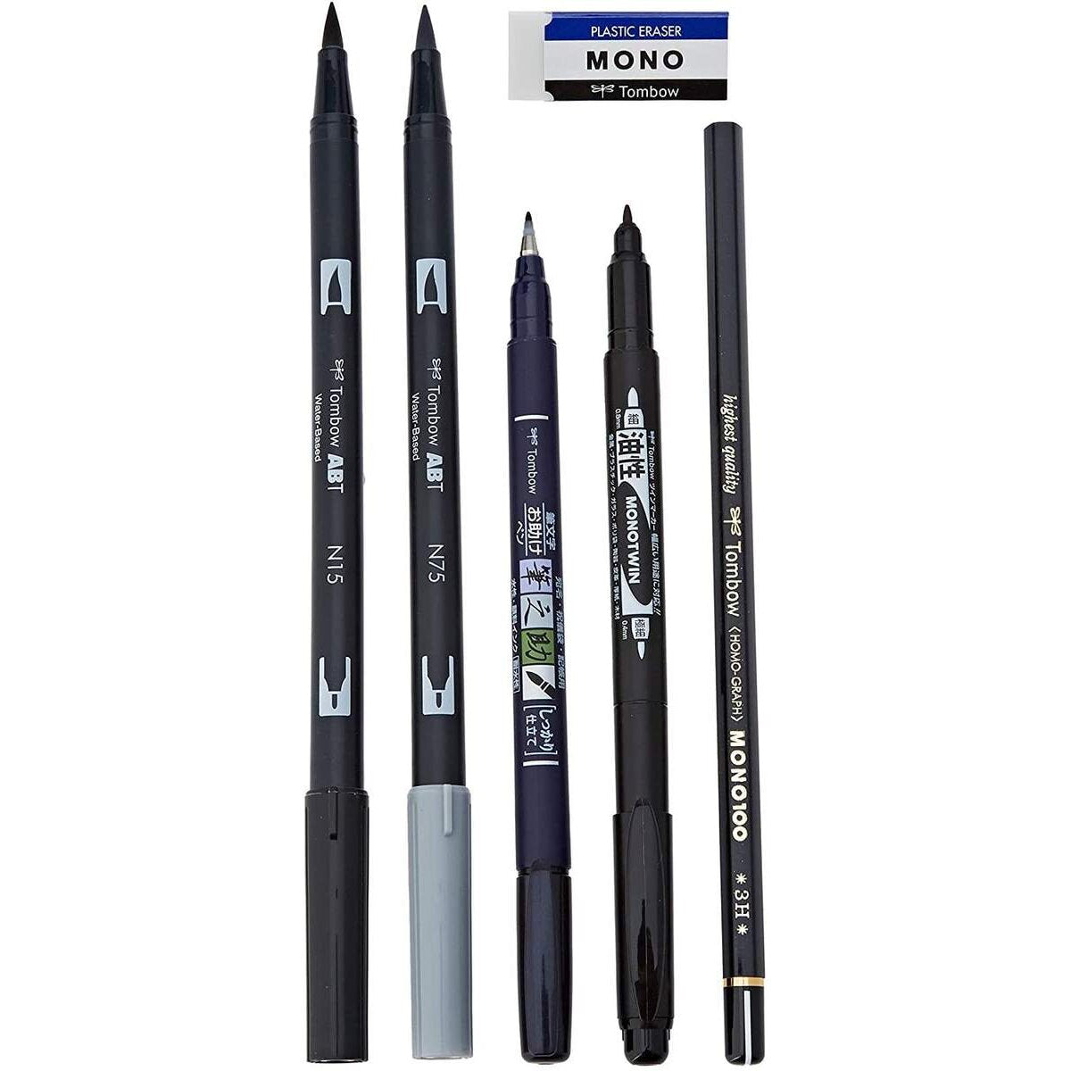 Tombow Lettering Set Beginner 5 Stifte + Radierer